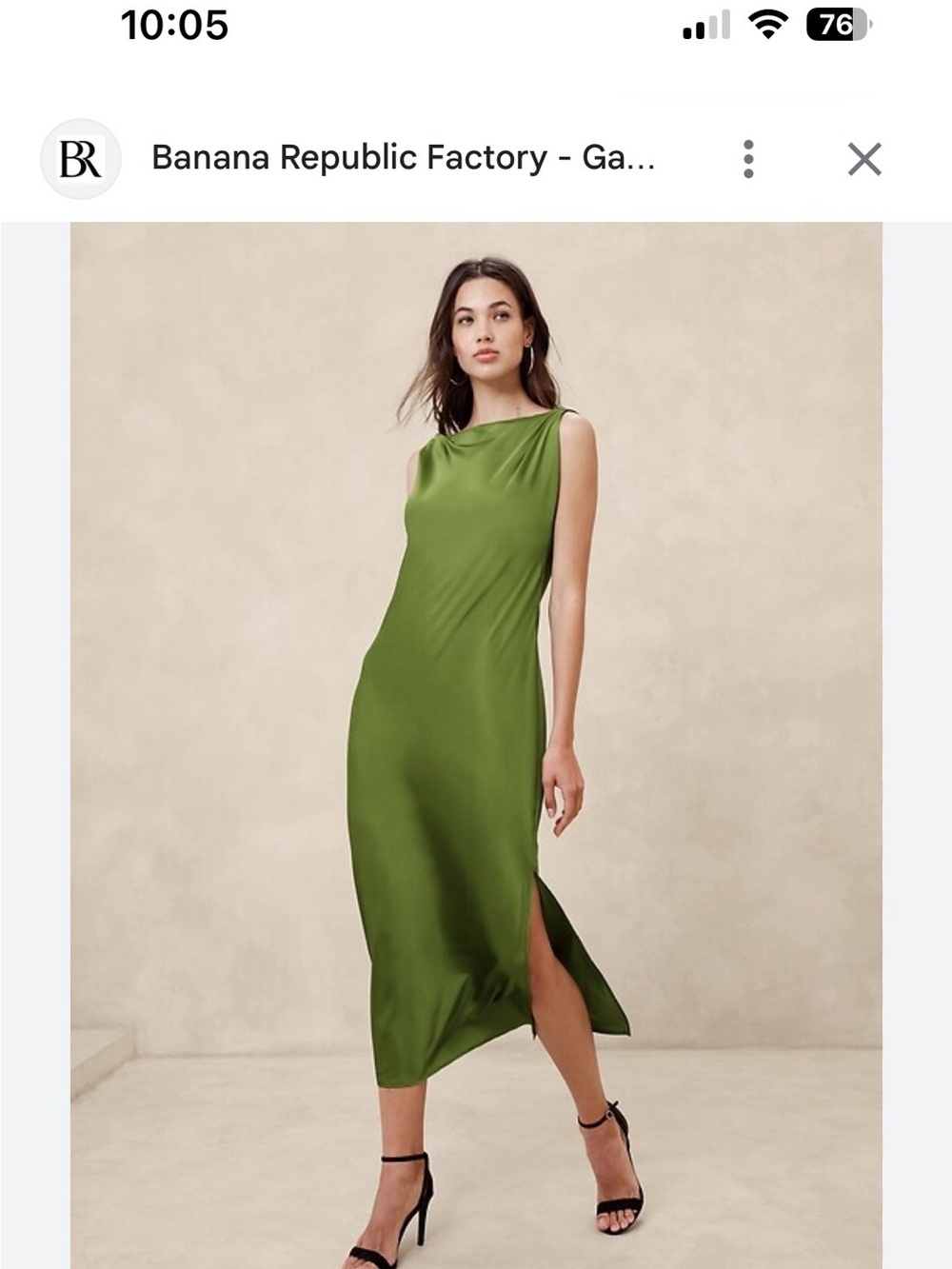 Banana Republic Factory Olive Green Midi Dress
